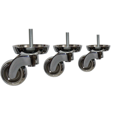 Designer Chrome Convex & Concave Cup Castors