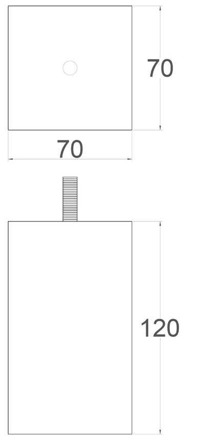 Renata Square Solid Oak Furniture Legs