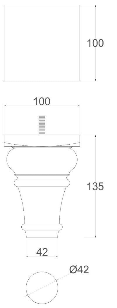 Genevieve Classic Wooden Furniture Legs