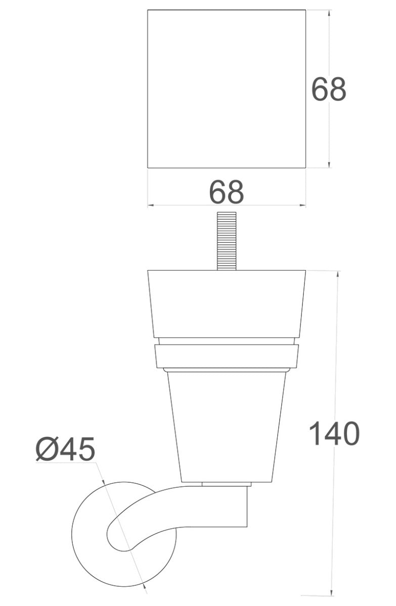 Lisa Square Furniture Legs with Extra Large Castors