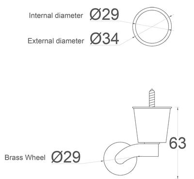 1 1/8 Inch (29mm) - Including Screws