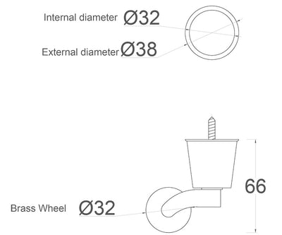 1 1/4 Inch (32mm) - Including Screws